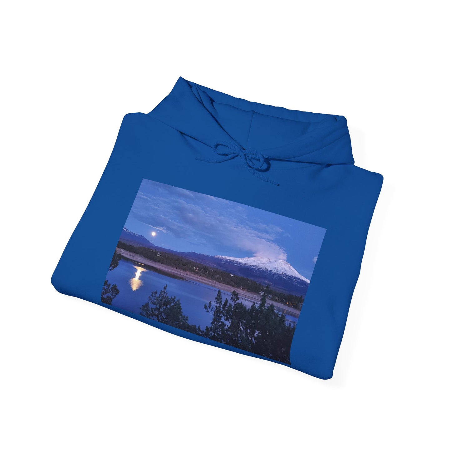 Mount Shasta Moonlight Reflections Unisex Heavy Blend™ Hooded Sweatshirt