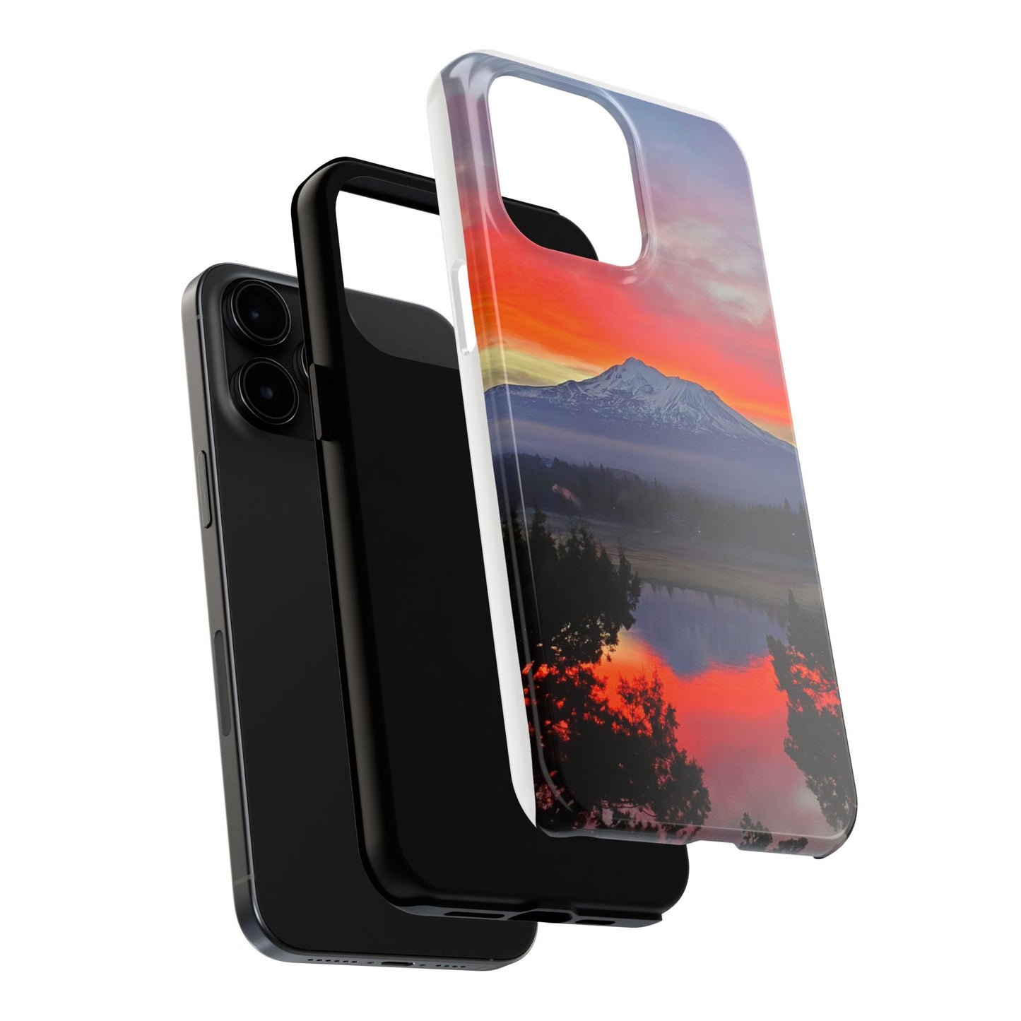 Mount Shasta Fiery Sunset Tough Phone Cases