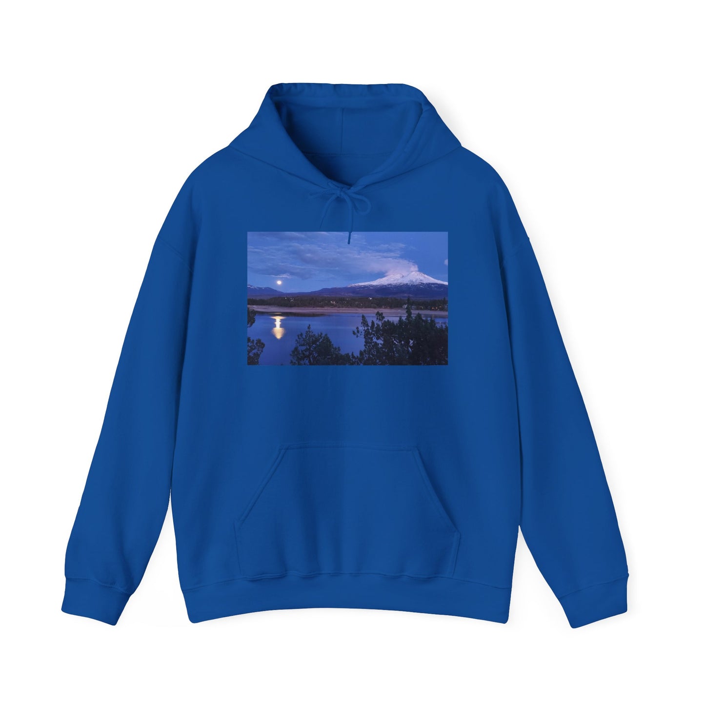 Mount Shasta Moonlight Reflections Unisex Heavy Blend™ Hooded Sweatshirt