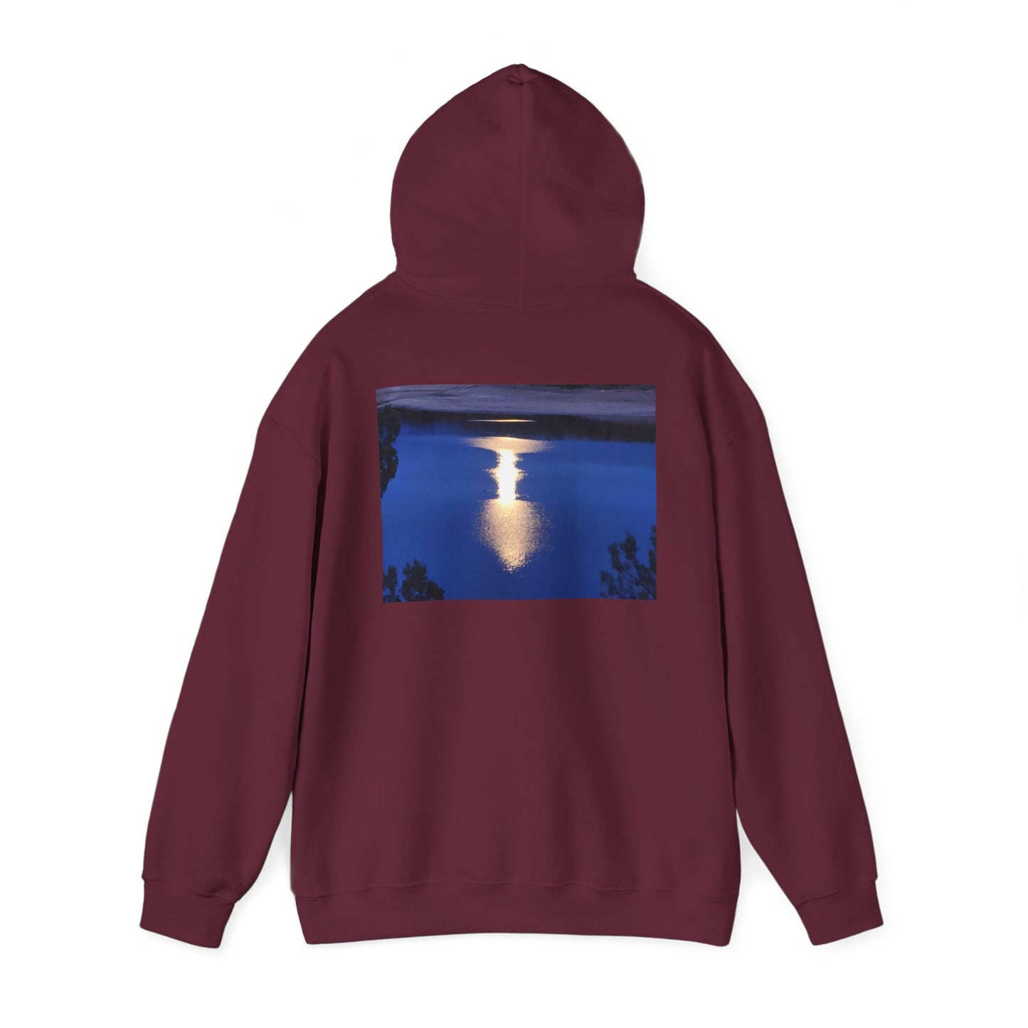 Mount Shasta Moonlight Reflections Unisex Heavy Blend™ Hooded Sweatshirt