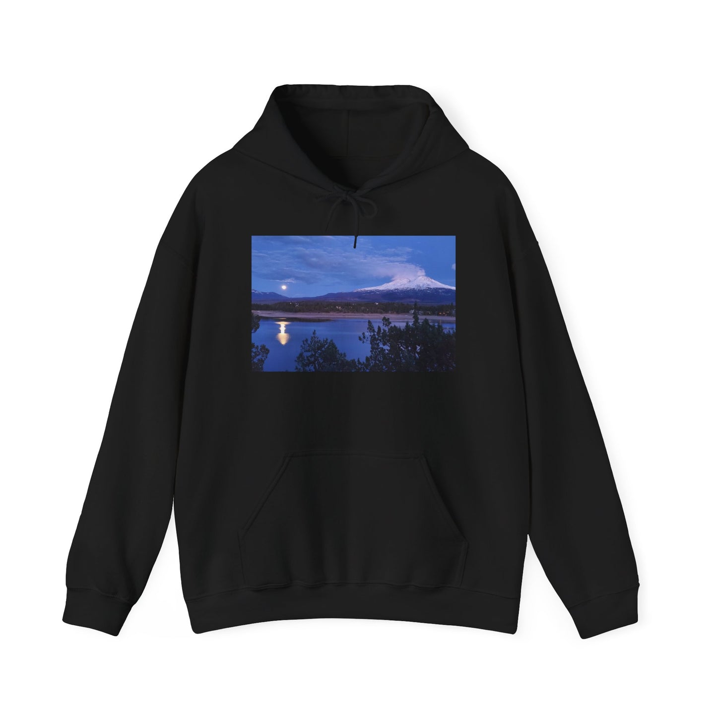 Mount Shasta Moonlight Reflections Unisex Heavy Blend™ Hooded Sweatshirt