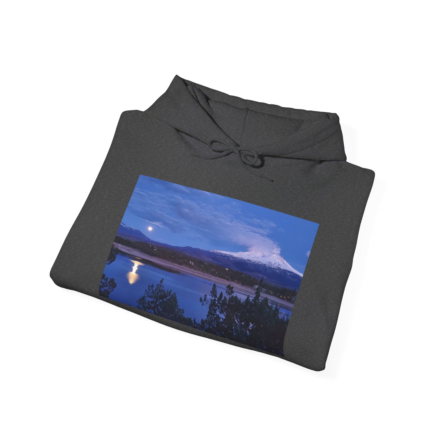 Mount Shasta Moonlight Reflections Unisex Heavy Blend™ Hooded Sweatshirt