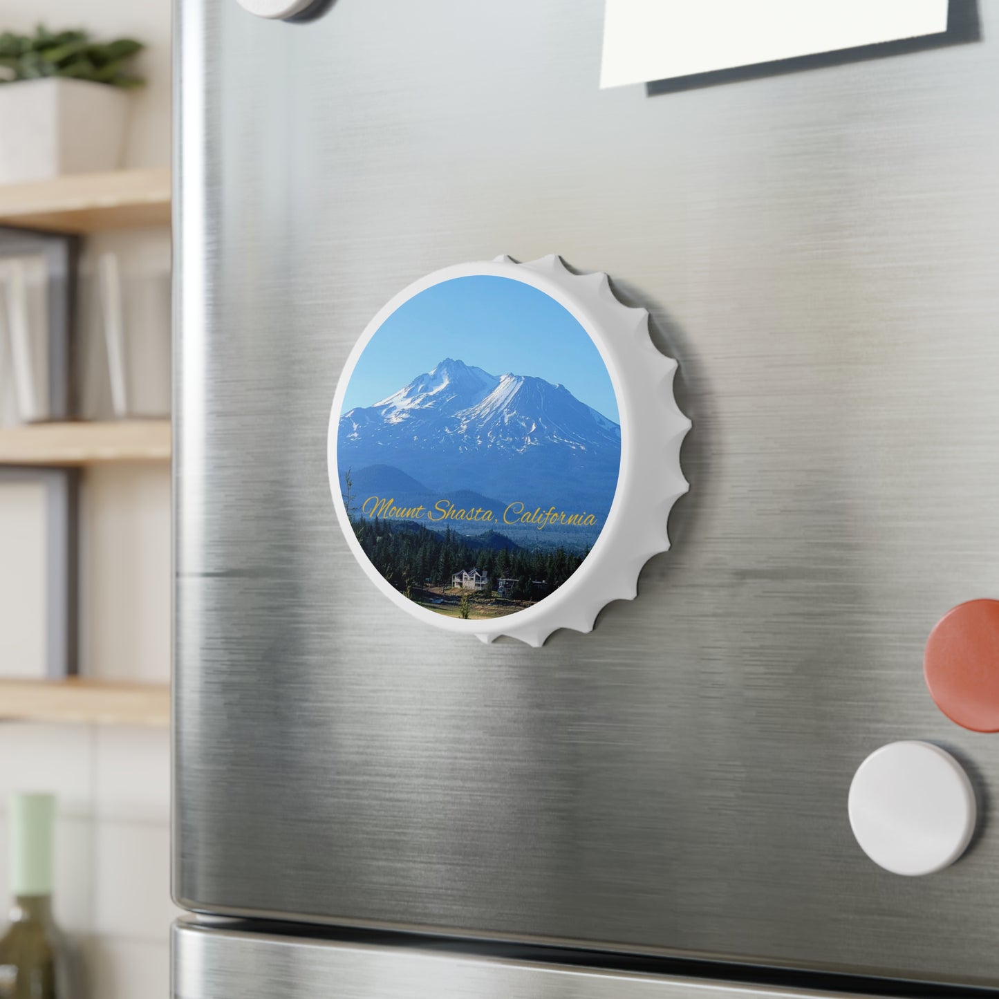 Mount Shasta and Shastina Bottle Opener
