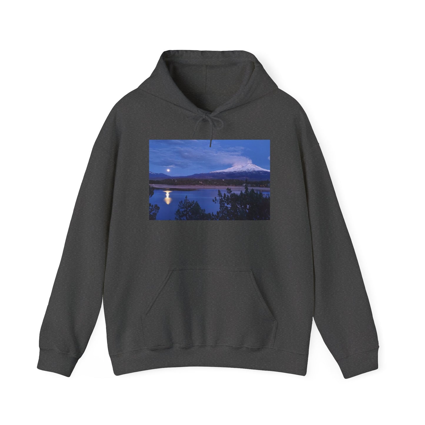 Mount Shasta Moonlight Reflections Unisex Heavy Blend™ Hooded Sweatshirt