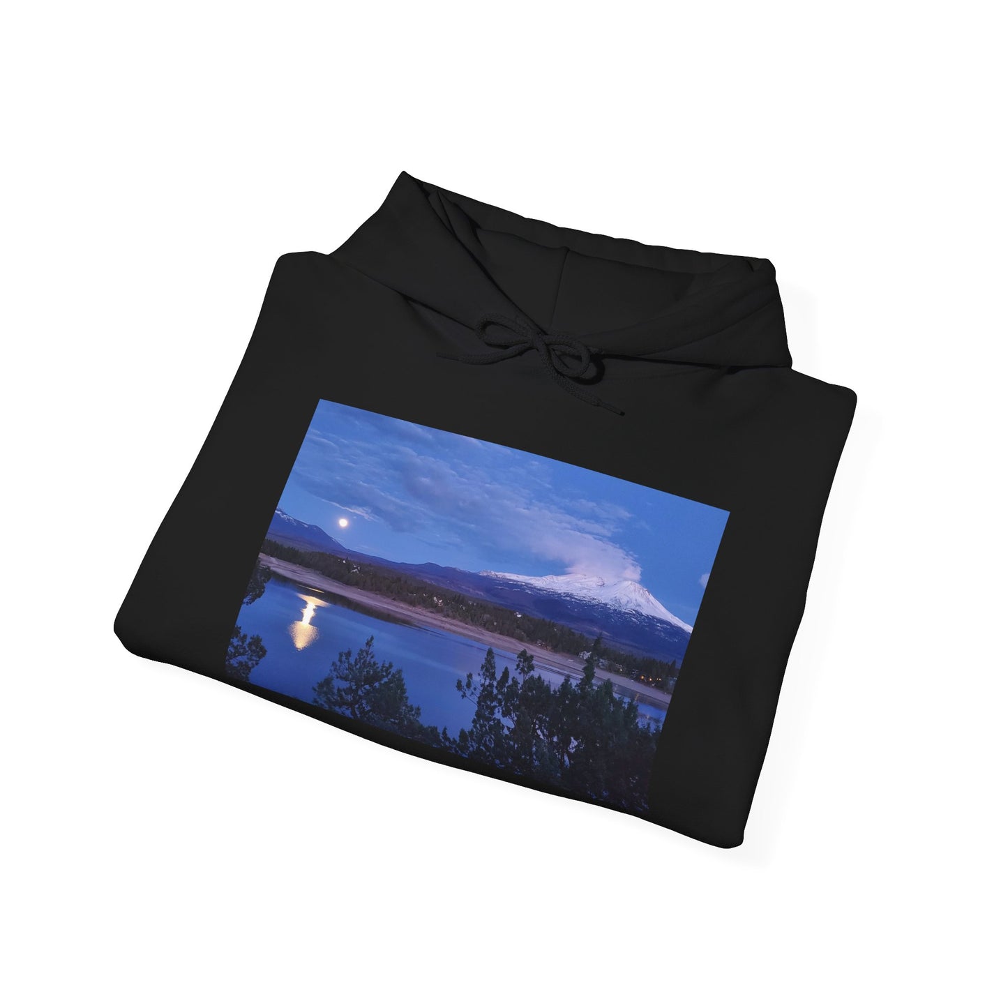 Mount Shasta Moonlight Reflections Unisex Heavy Blend™ Hooded Sweatshirt