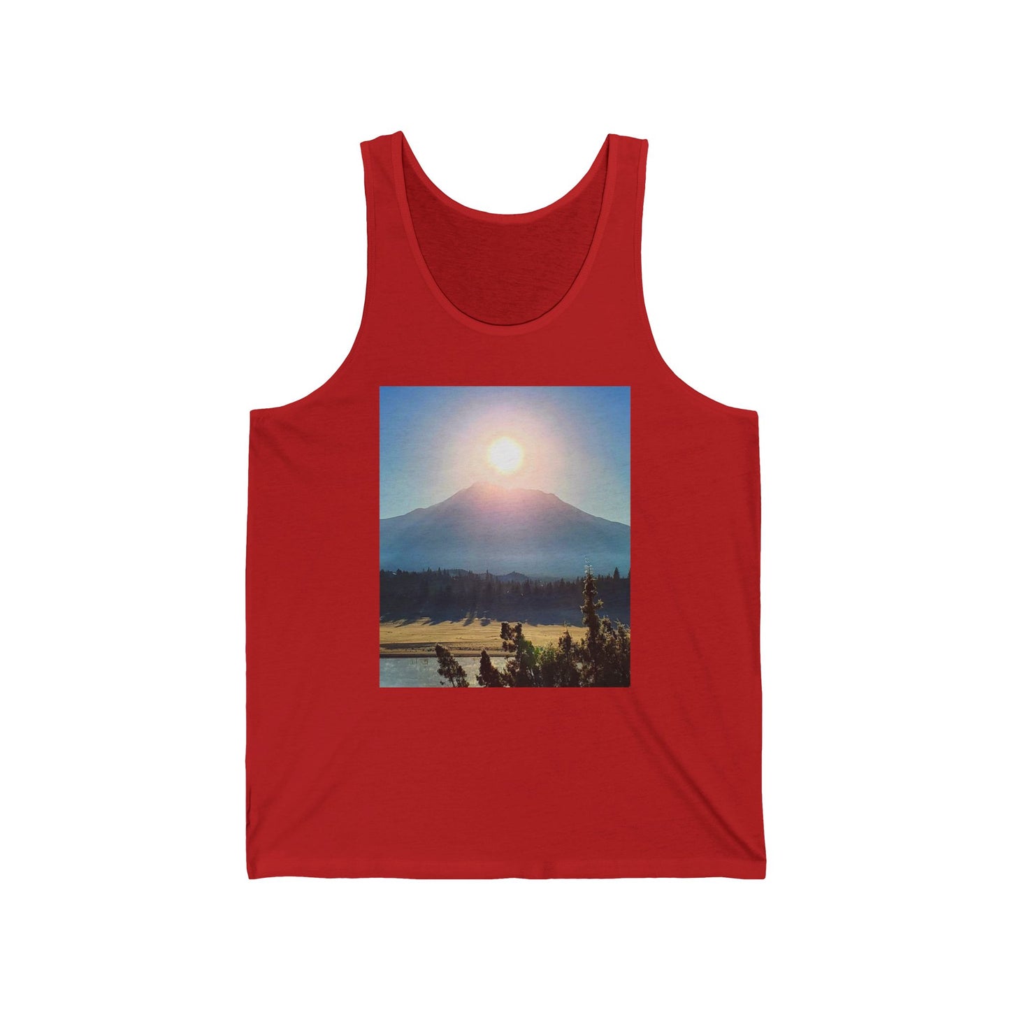 Mount Shasta Birth of the Sun Unisex Jersey Tank