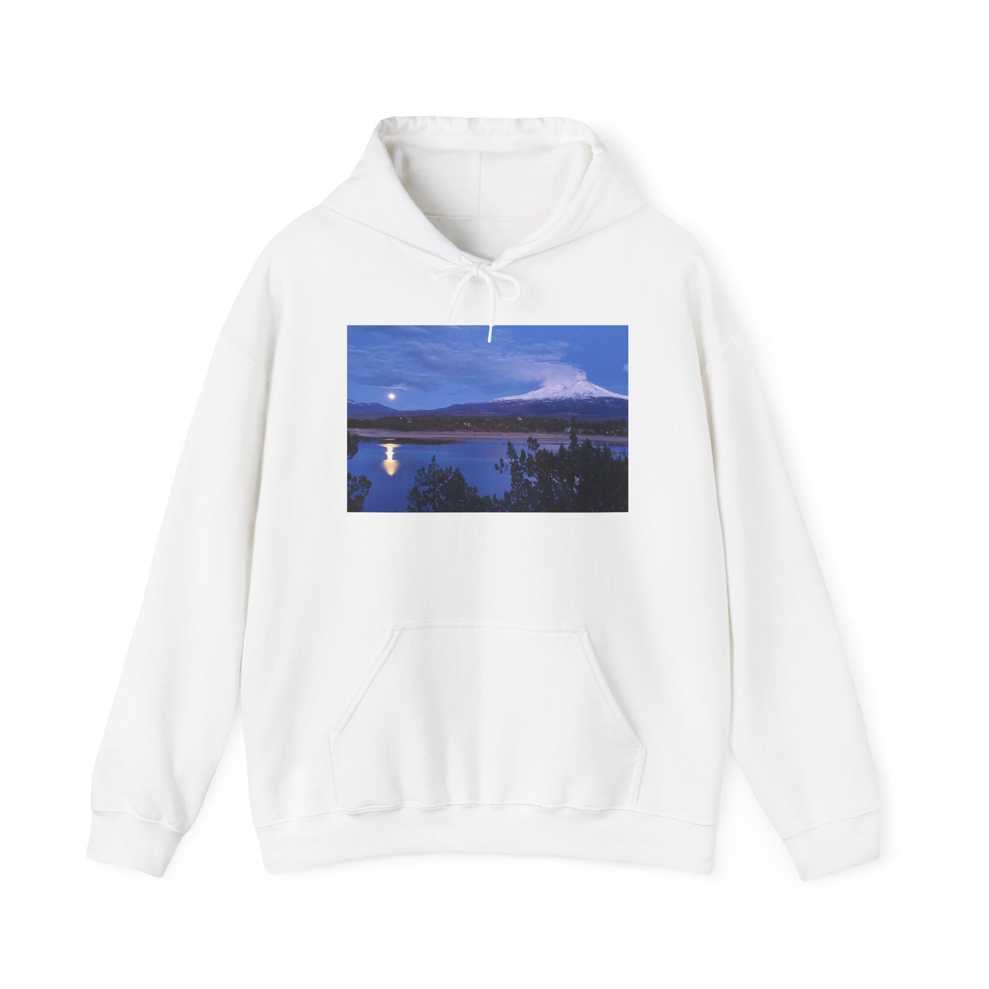 Mount Shasta Moonlight Reflections Unisex Heavy Blend™ Hooded Sweatshirt