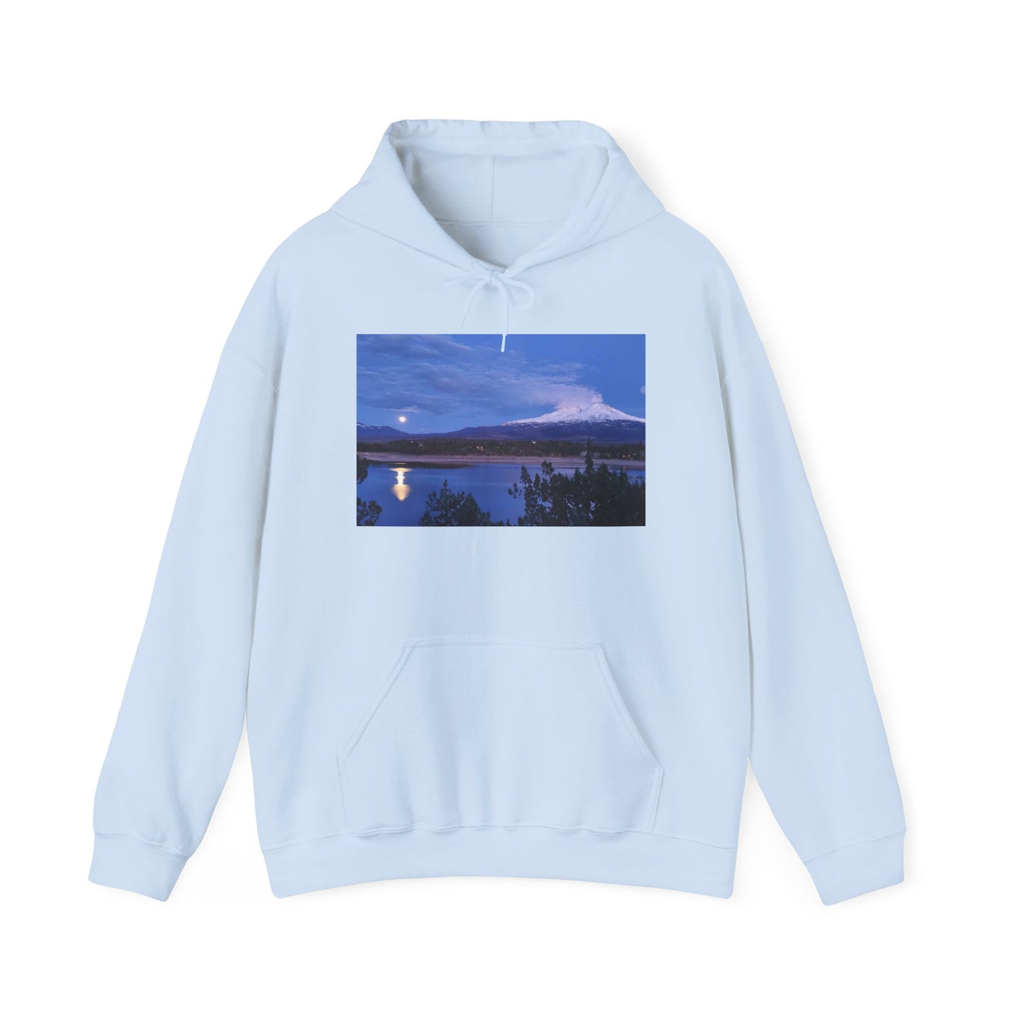 Mount Shasta Moonlight Reflections Unisex Heavy Blend™ Hooded Sweatshirt