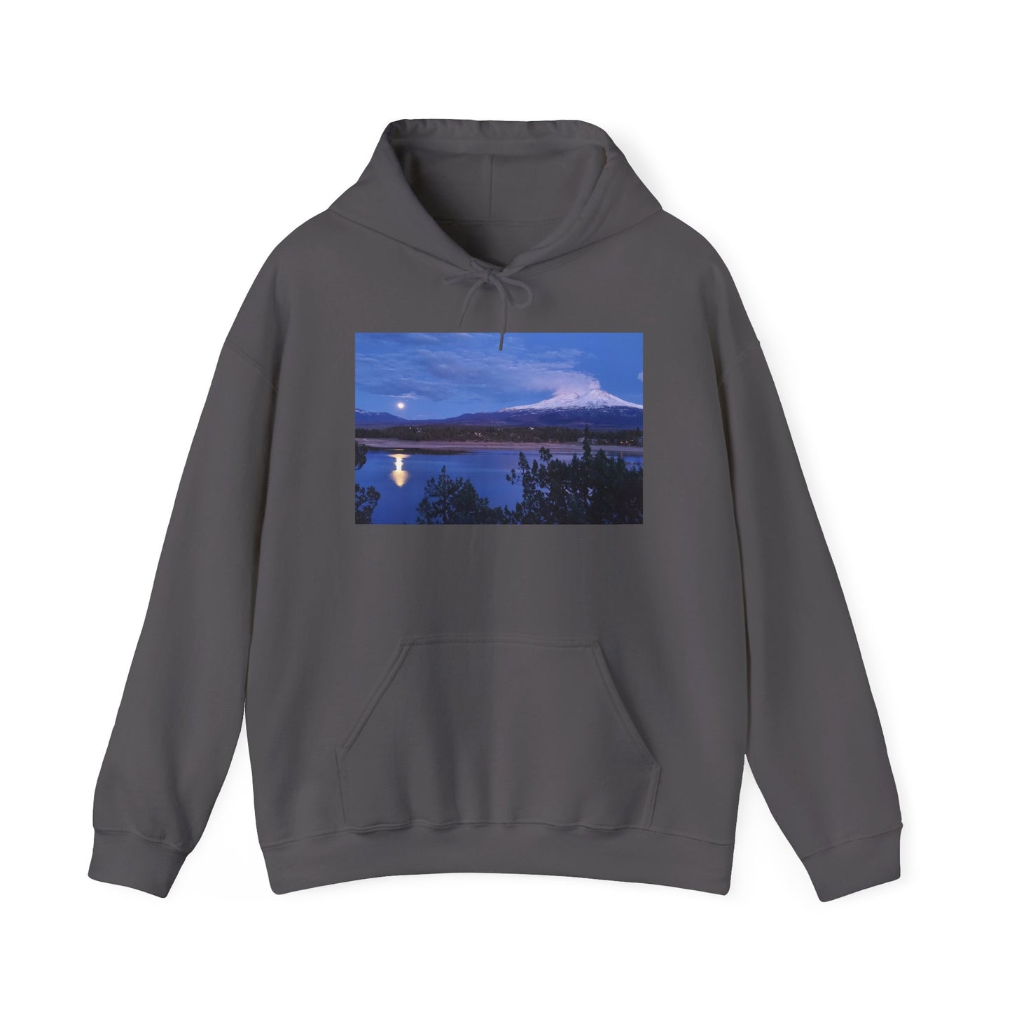 Mount Shasta Moonlight Reflections Unisex Heavy Blend™ Hooded Sweatshirt