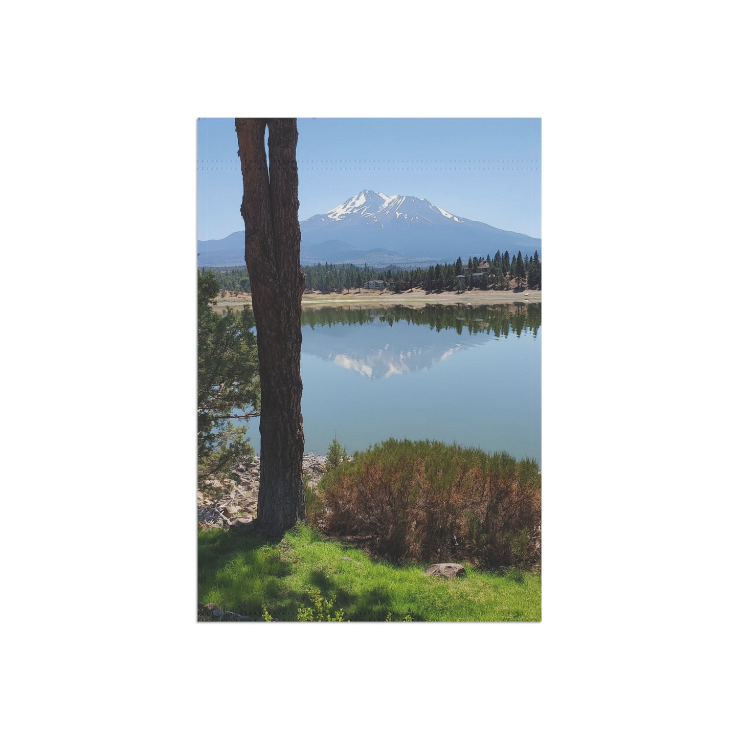 Mount Shasta in the Spring Garden & House Banner