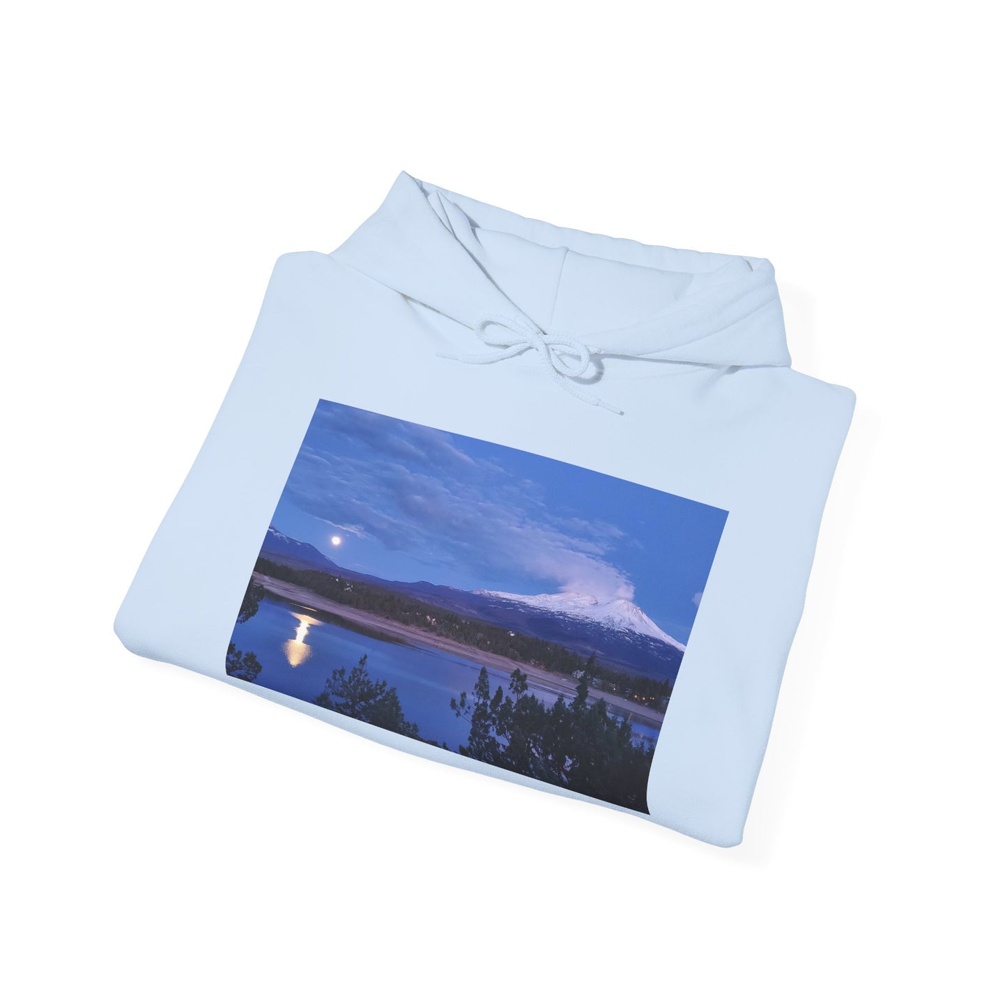 Mount Shasta Moonlight Reflections Unisex Heavy Blend™ Hooded Sweatshirt