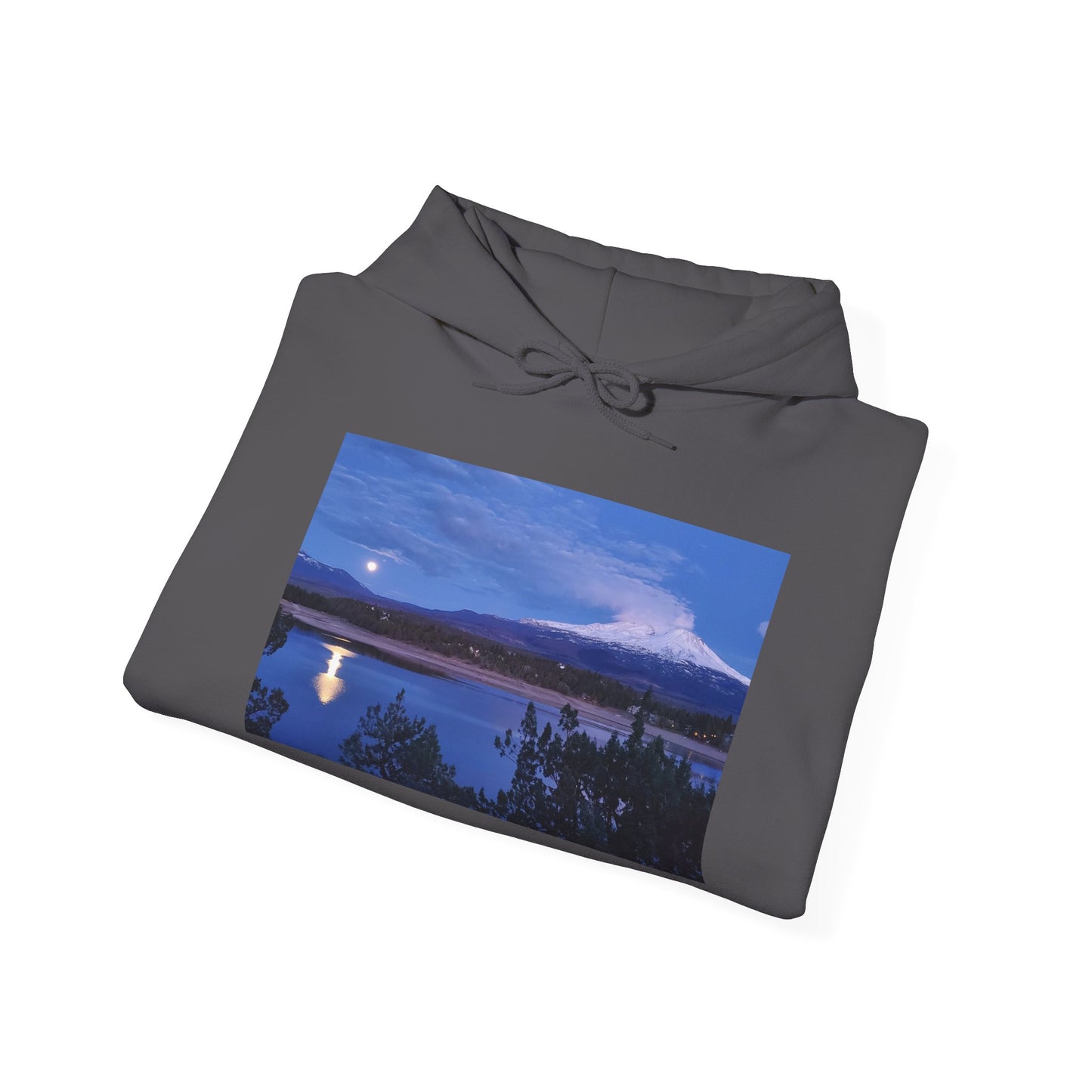 Mount Shasta Moonlight Reflections Unisex Heavy Blend™ Hooded Sweatshirt