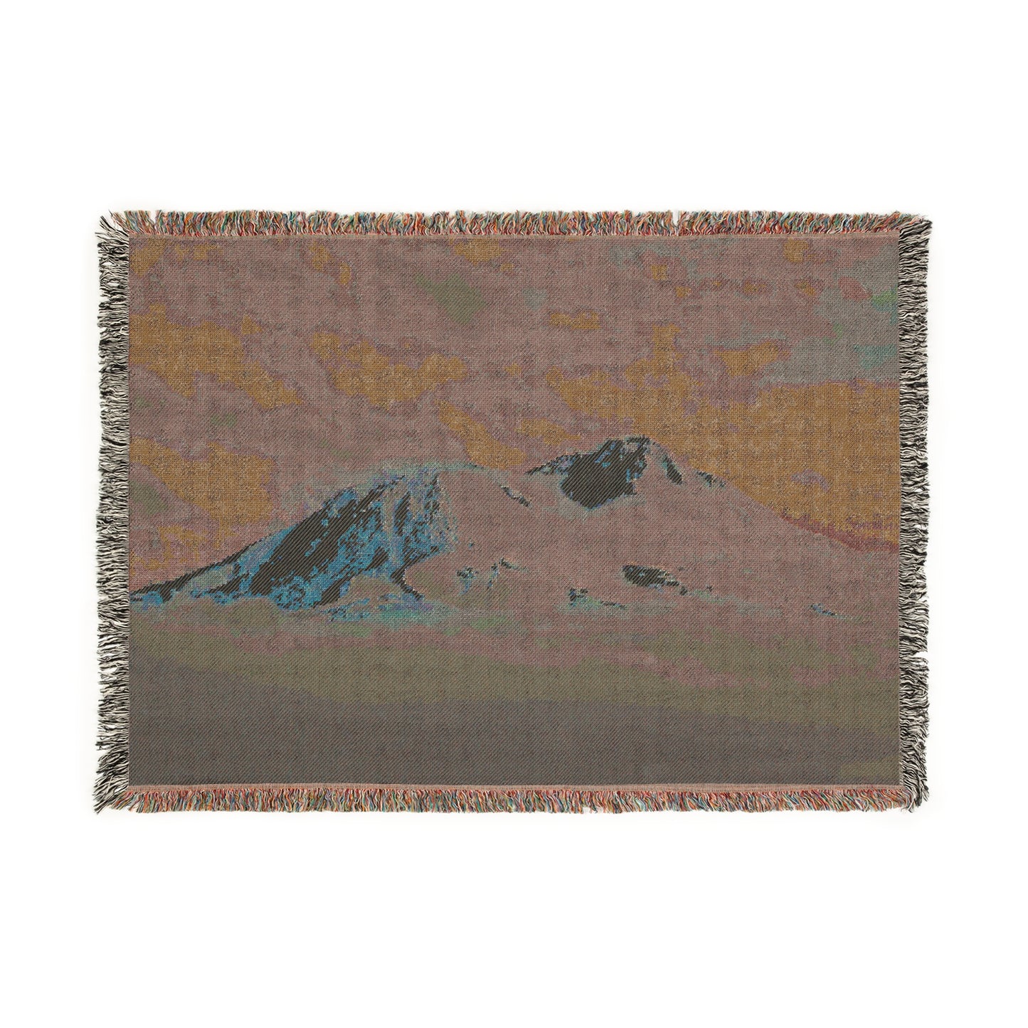 The Big Reveal Mount Shasta Woven Blanket