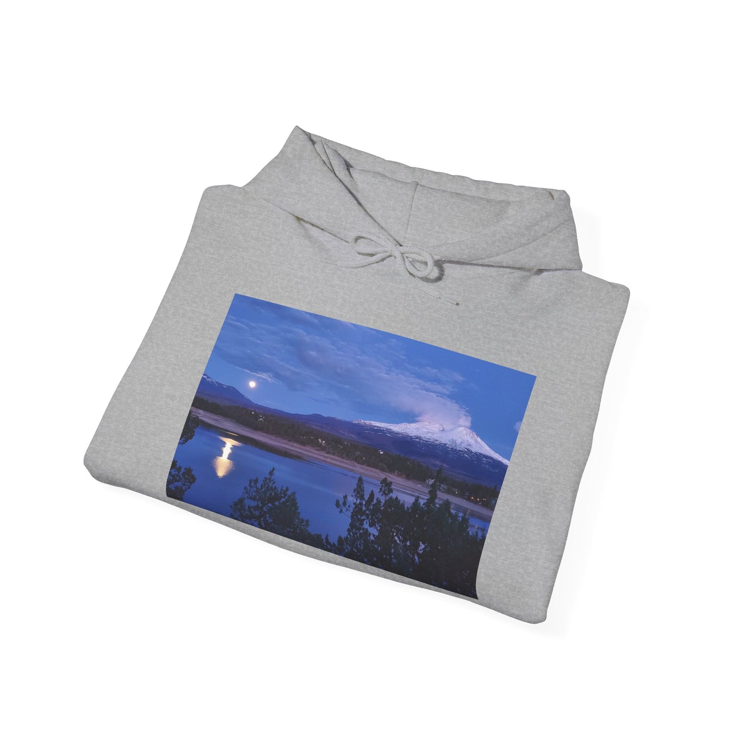 Mount Shasta Moonlight Reflections Unisex Heavy Blend™ Hooded Sweatshirt