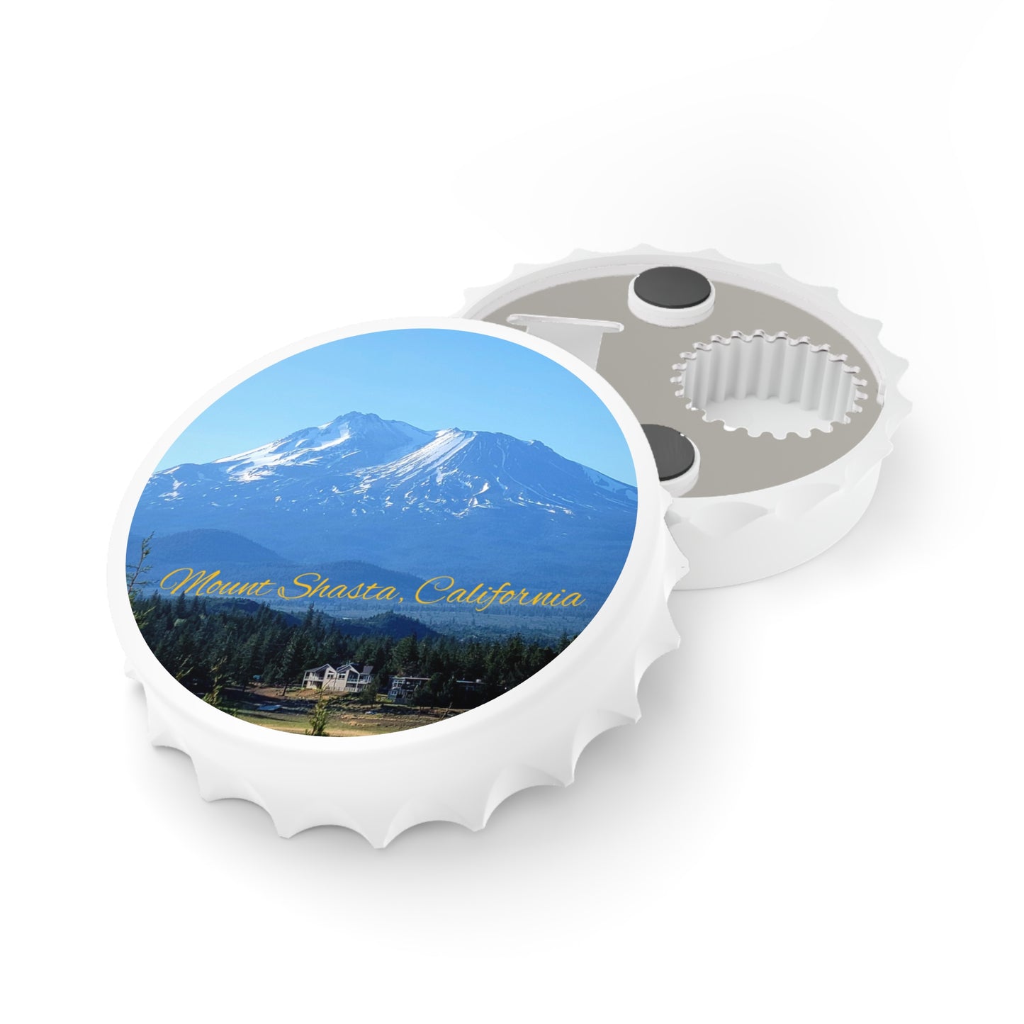 Mount Shasta and Shastina Bottle Opener