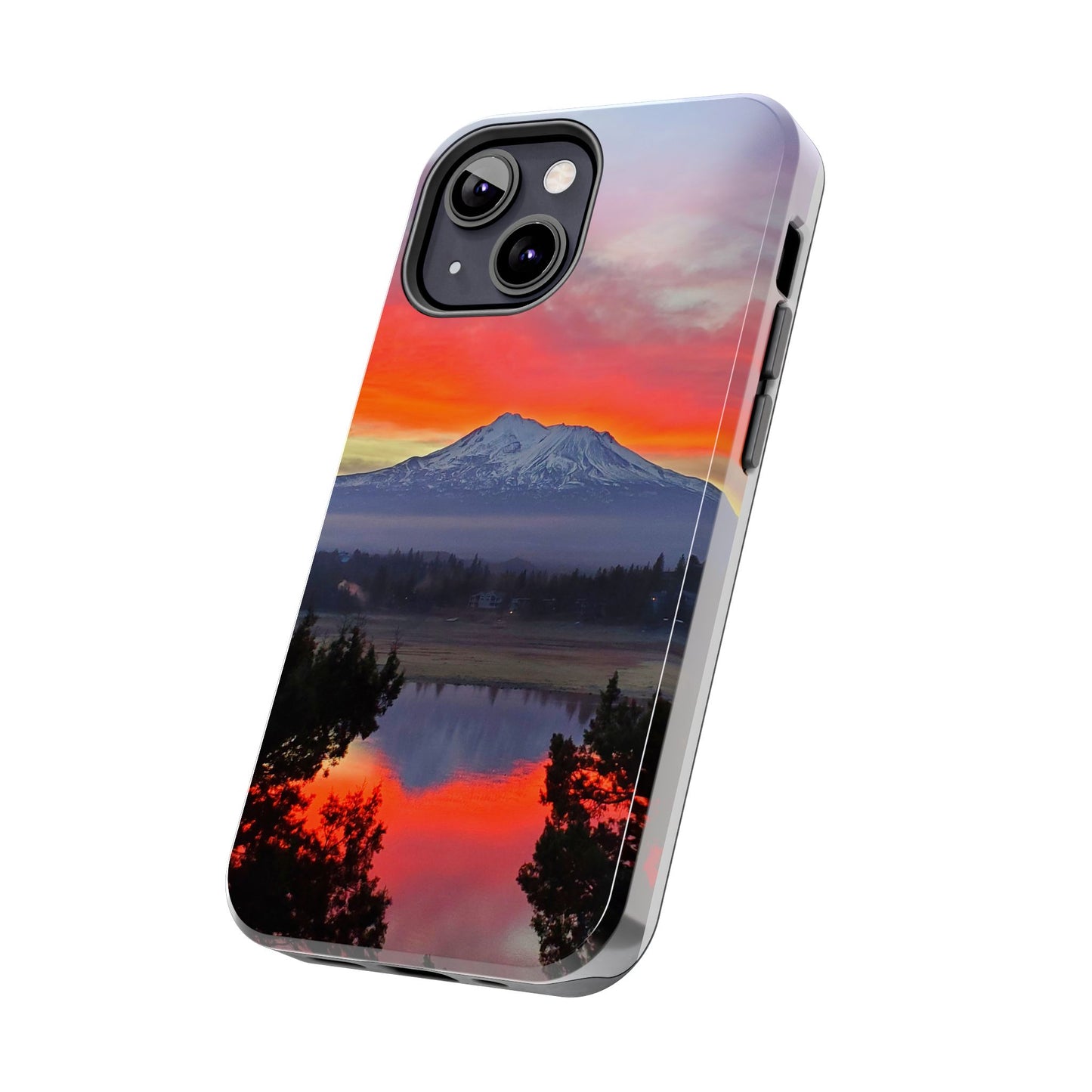 Mount Shasta Fiery Sunset Tough Phone Cases