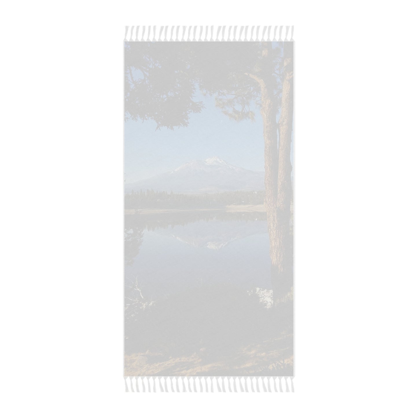 Mount Shasta Reflections Boho Beach Towel