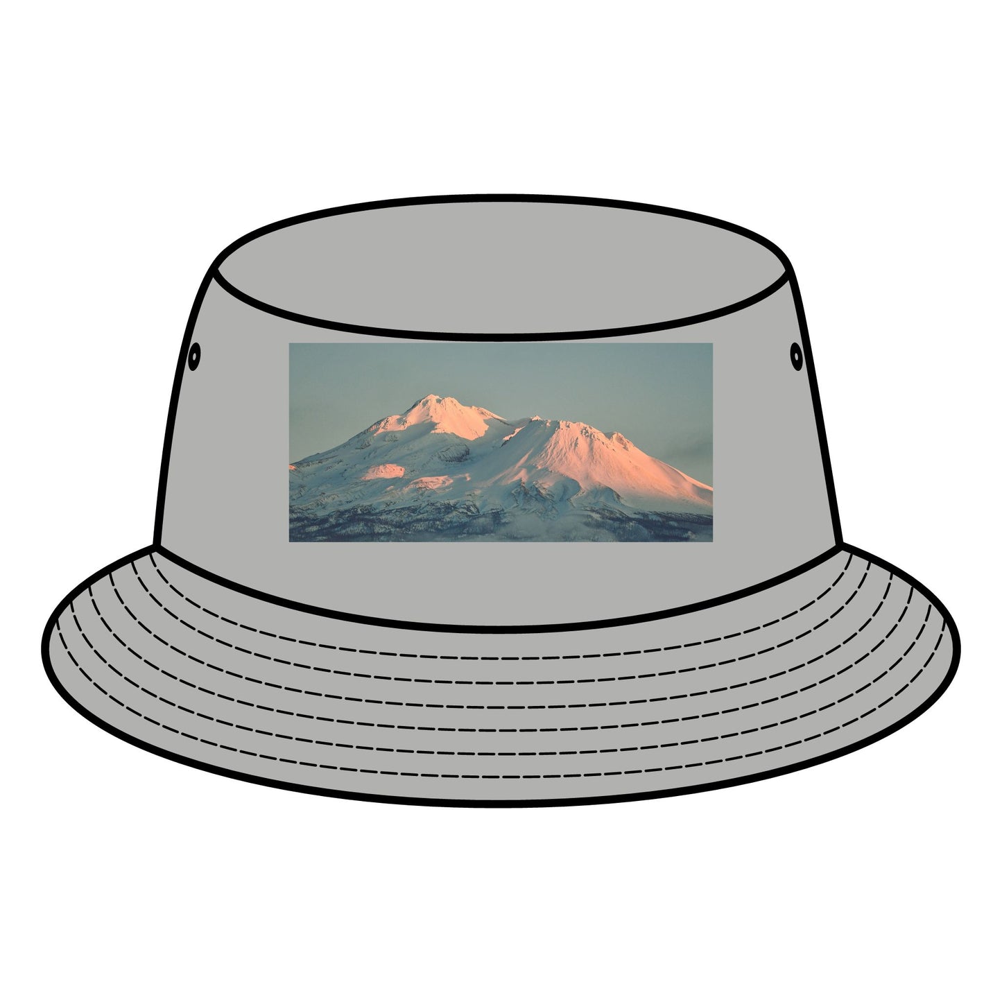 Mount Shasta View Bucket Hat - Stylish Outdoor Headwear