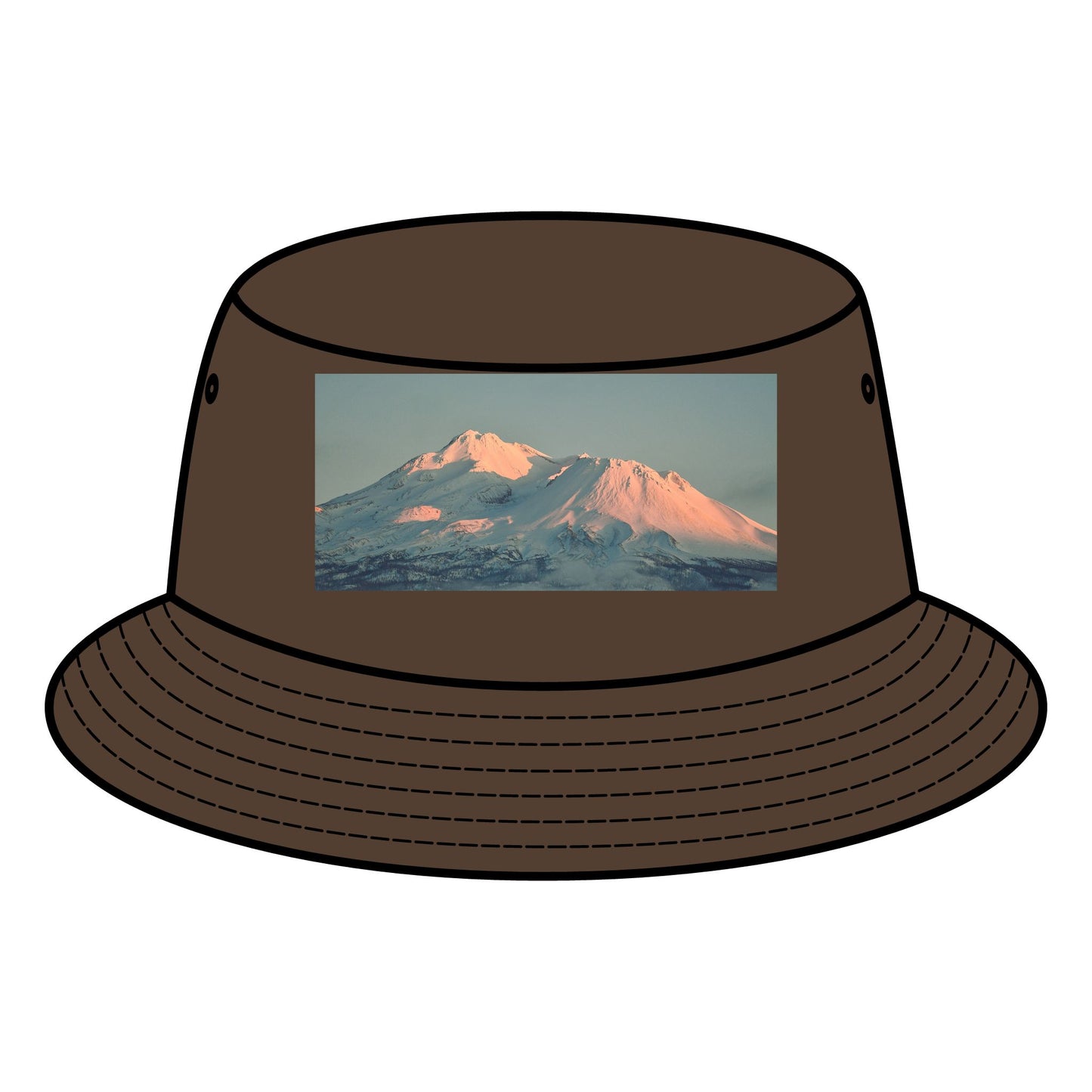 Mount Shasta View Bucket Hat - Stylish Outdoor Headwear