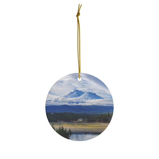 The Spirit of Mount Shasta Ceramic Christmas Ornament, 4 Shapes