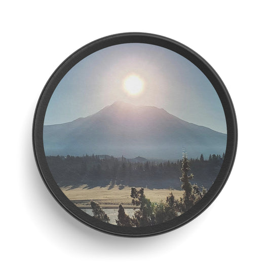 Mount Shasta Birth of the Sun Hockey Puck