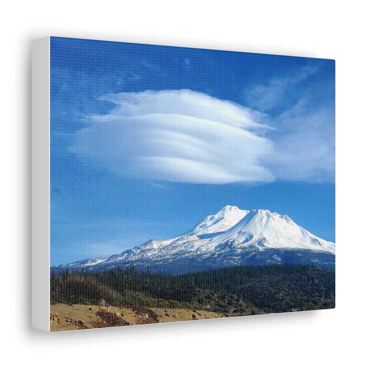 Lenticular Clouds Mount Shasta Canvas Gallery Wraps