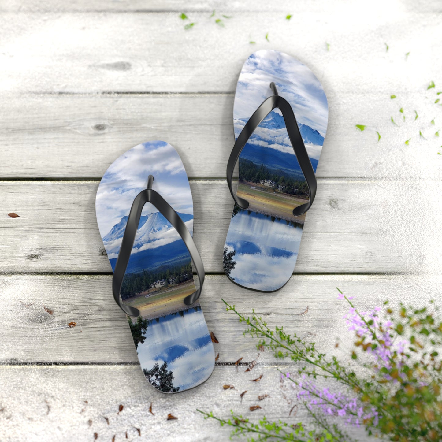 The Spirit of Mount Shasta Flip Flops