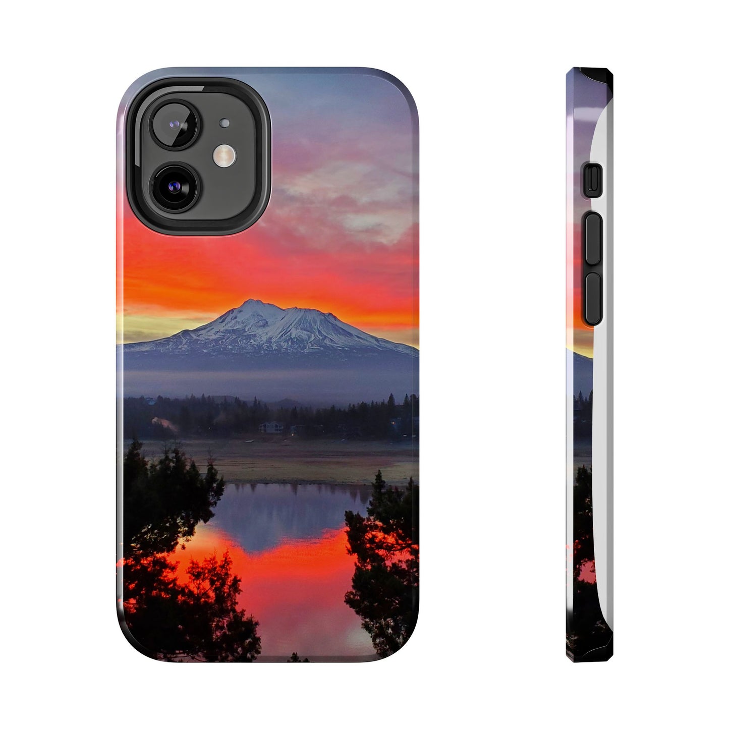 Mount Shasta Fiery Sunset Tough Phone Cases