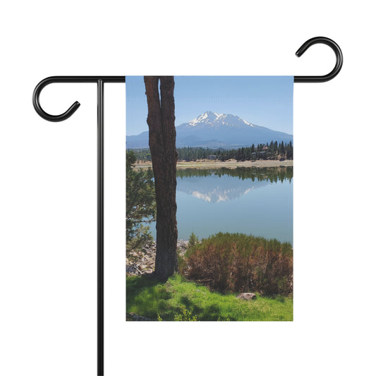 Mount Shasta in the Spring Garden & House Banner