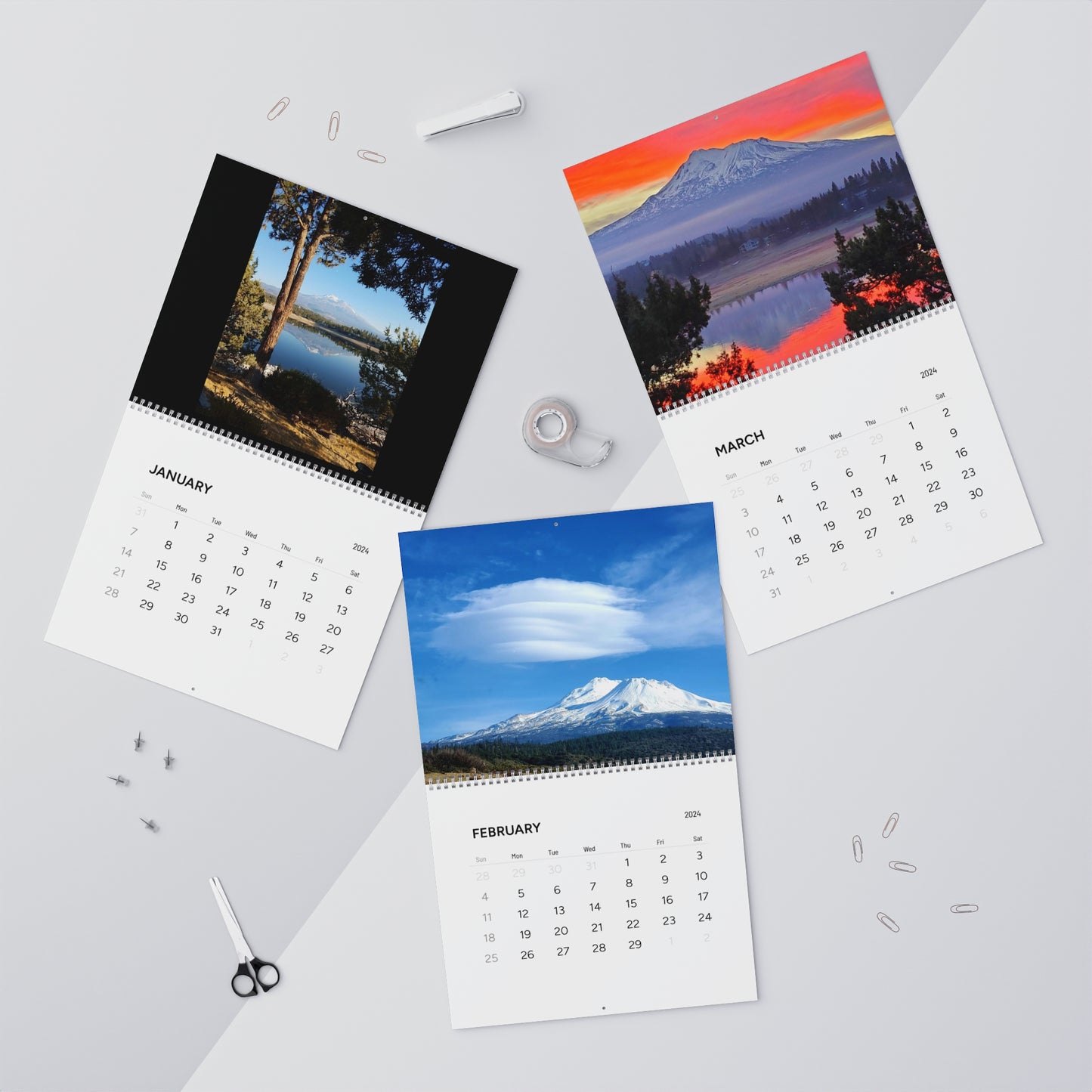 Mount Shasta Wall Calendar (2024)