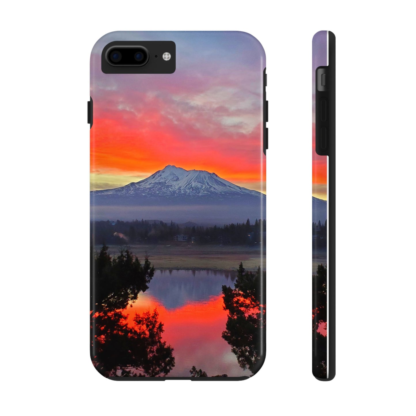 Mount Shasta Fiery Sunset Tough Phone Cases