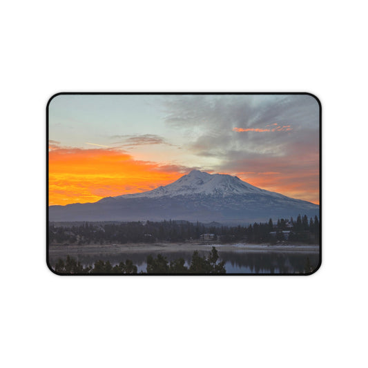 Blazing Mount Shasta Desk Mat