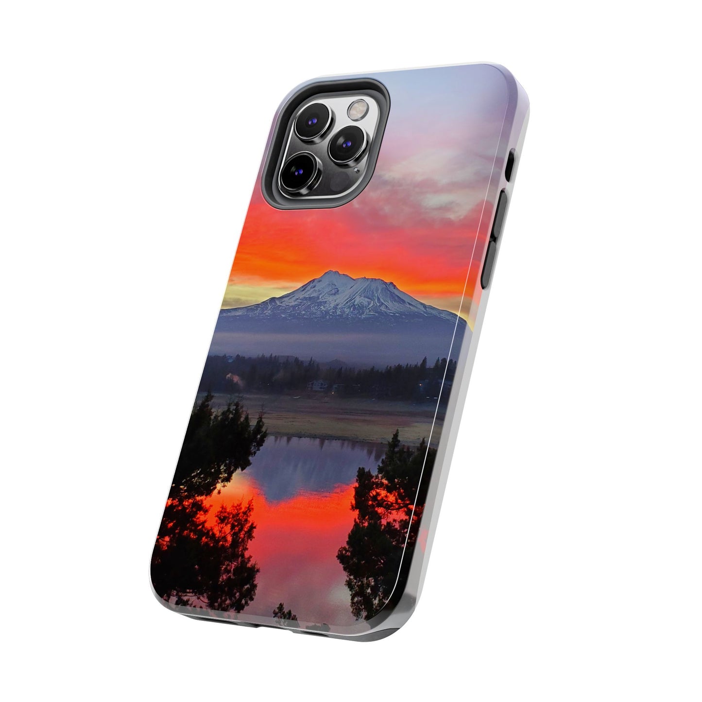 Mount Shasta Fiery Sunset Tough Phone Cases