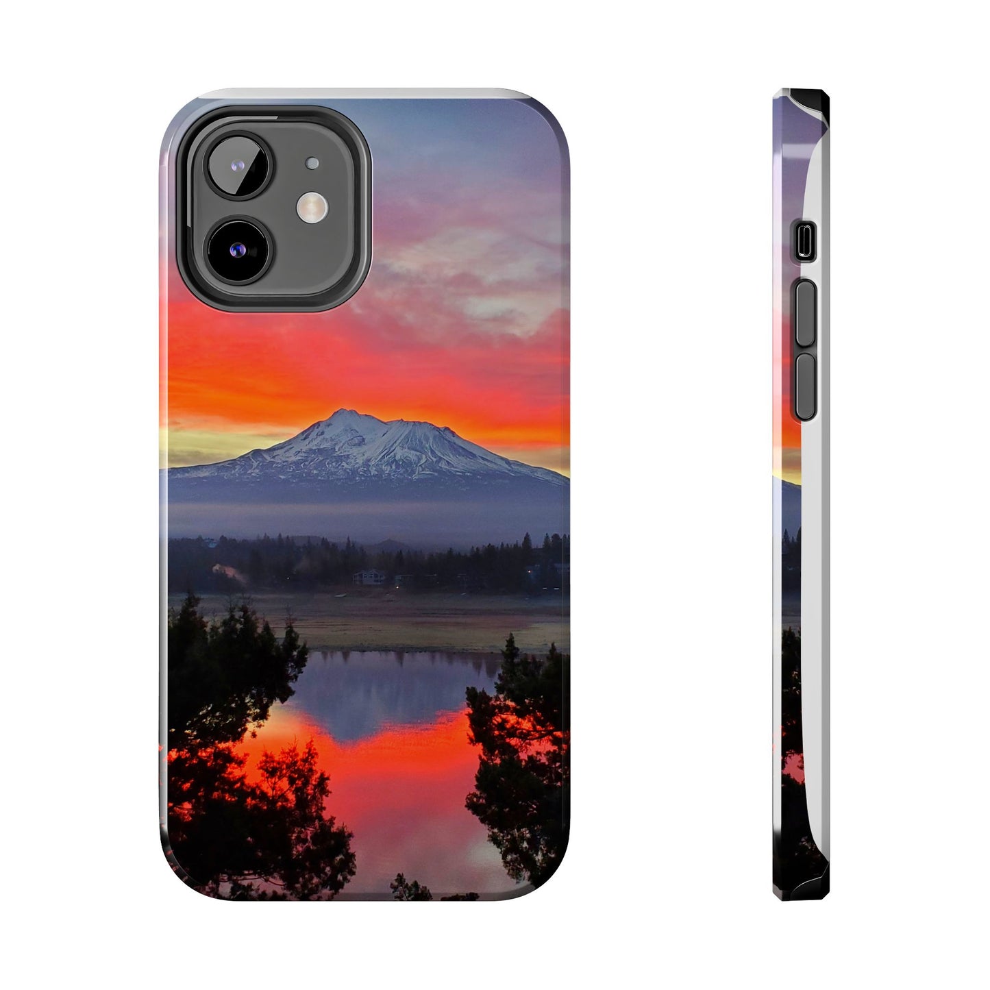 Mount Shasta Fiery Sunset Tough Phone Cases