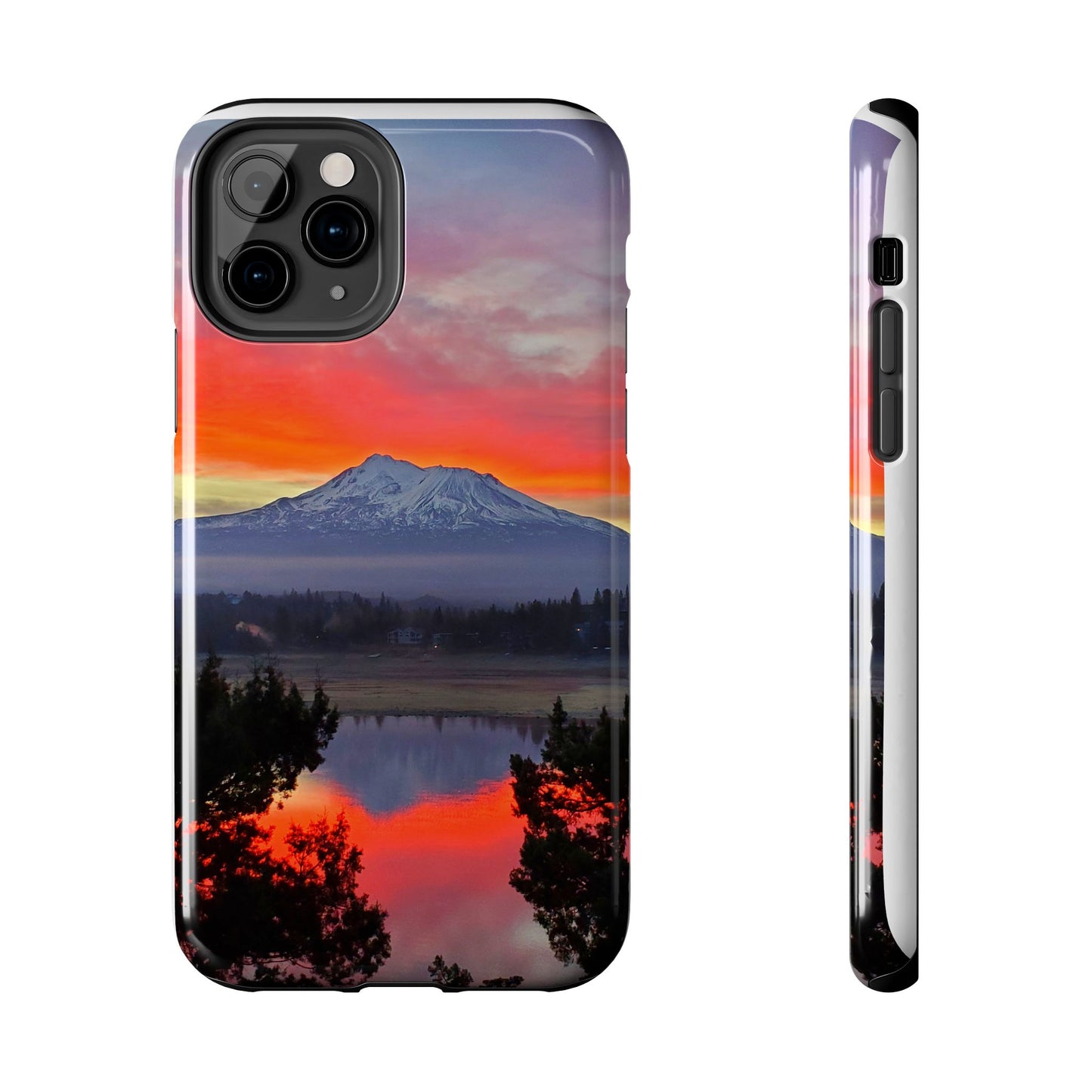 Mount Shasta Fiery Sunset Tough Phone Cases