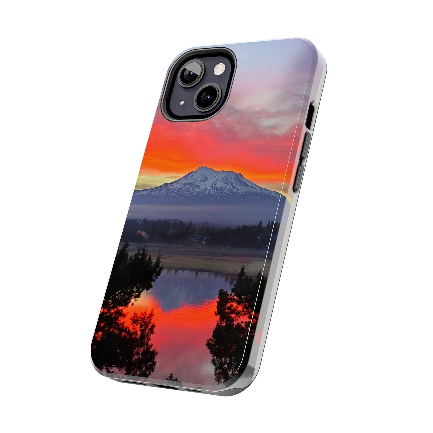 Mount Shasta Fiery Sunset Tough Phone Cases