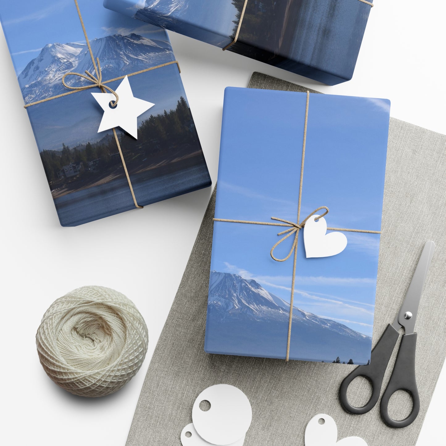 Mount Shasta Streaks in the Sky Gift Wrap Papers