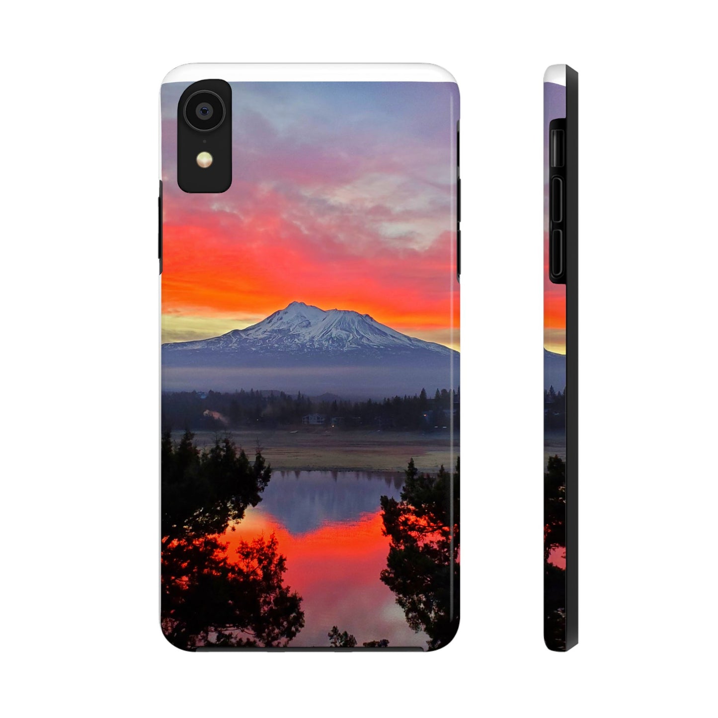 Mount Shasta Fiery Sunset Tough Phone Cases