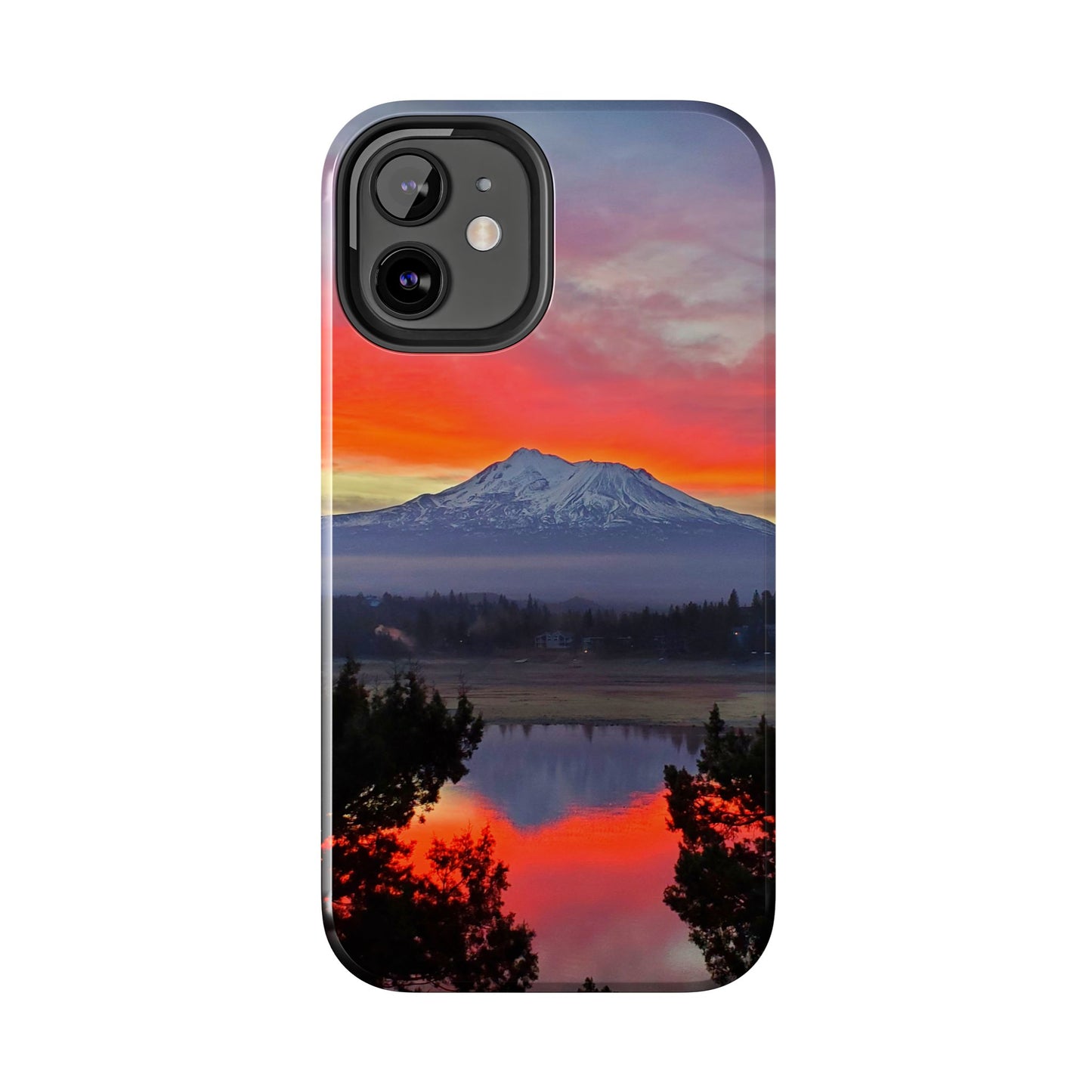 Mount Shasta Fiery Sunset Tough Phone Cases