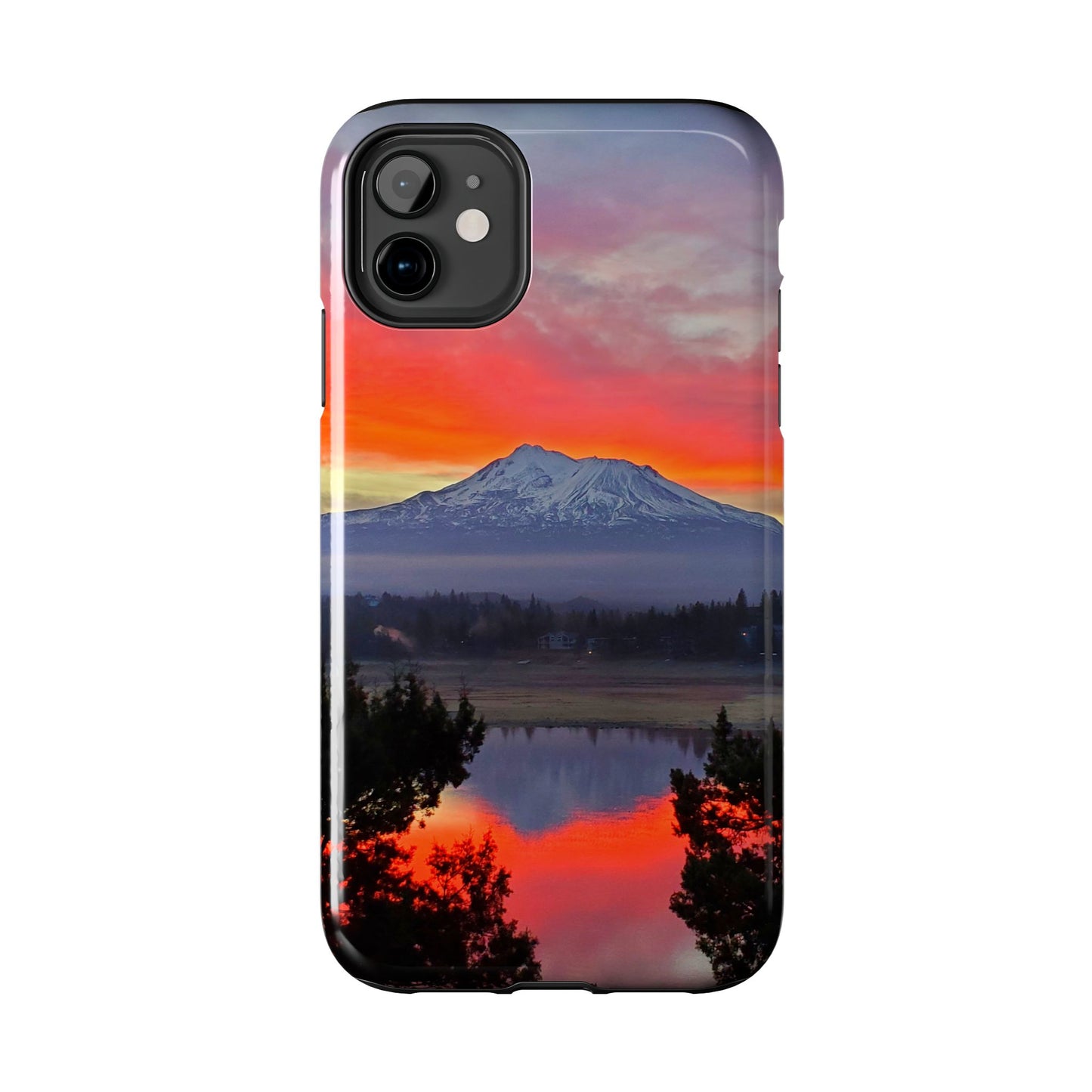 Mount Shasta Fiery Sunset Tough Phone Cases