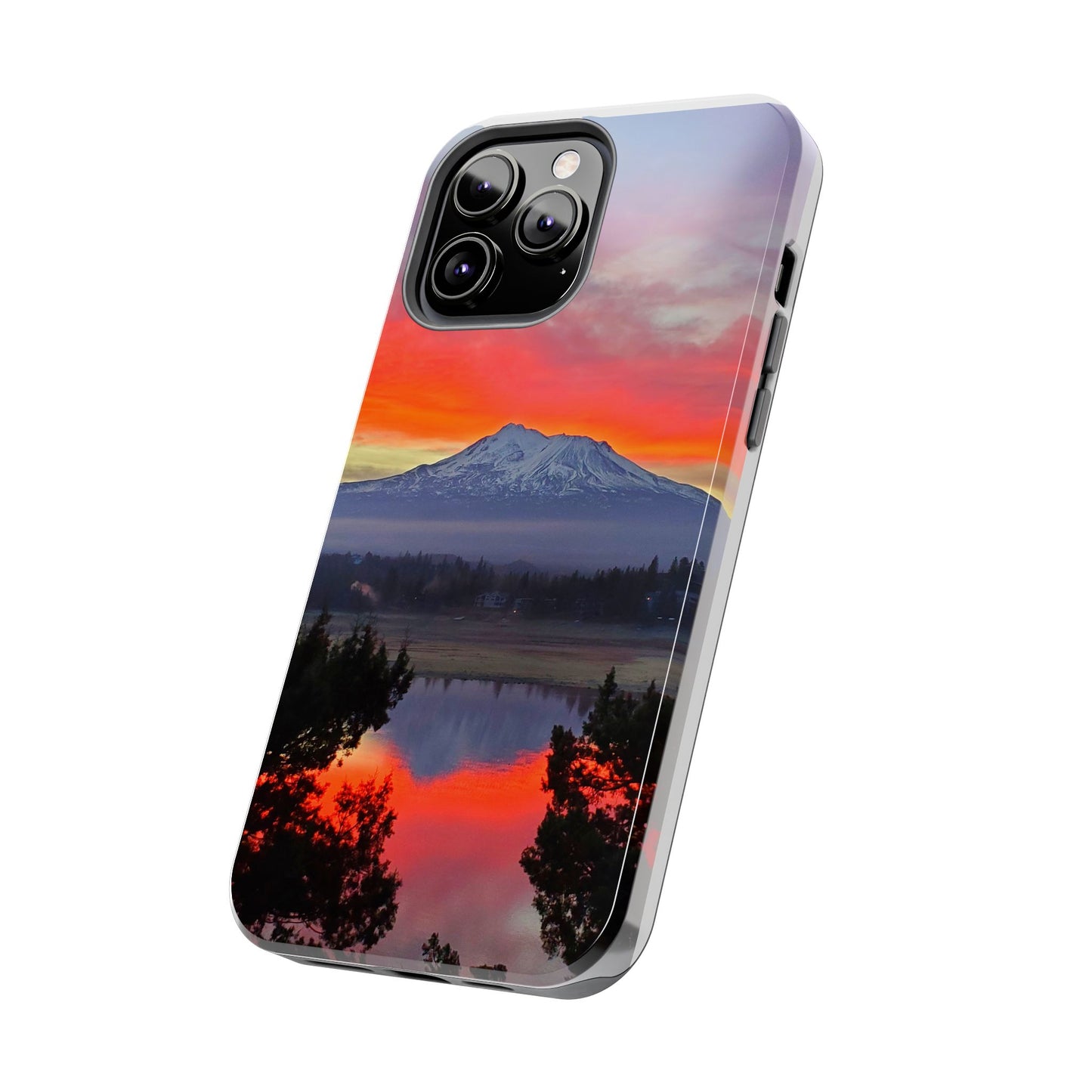 Mount Shasta Fiery Sunset Tough Phone Cases