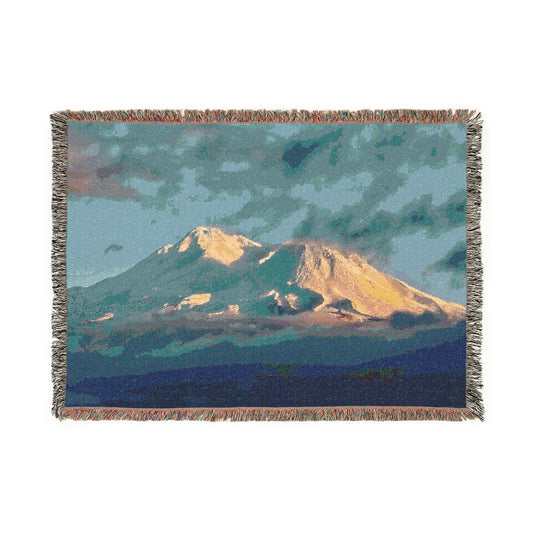The Big Reveal Mount Shasta Woven Blanket