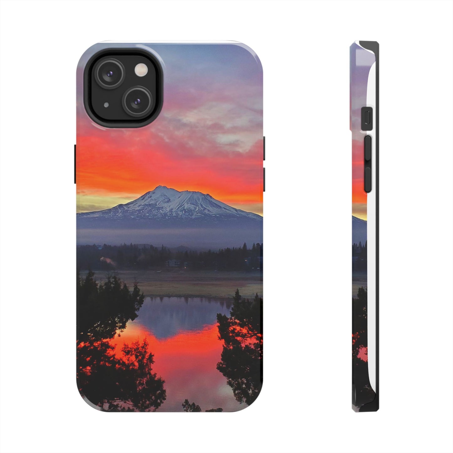 Mount Shasta Fiery Sunset Tough Phone Cases