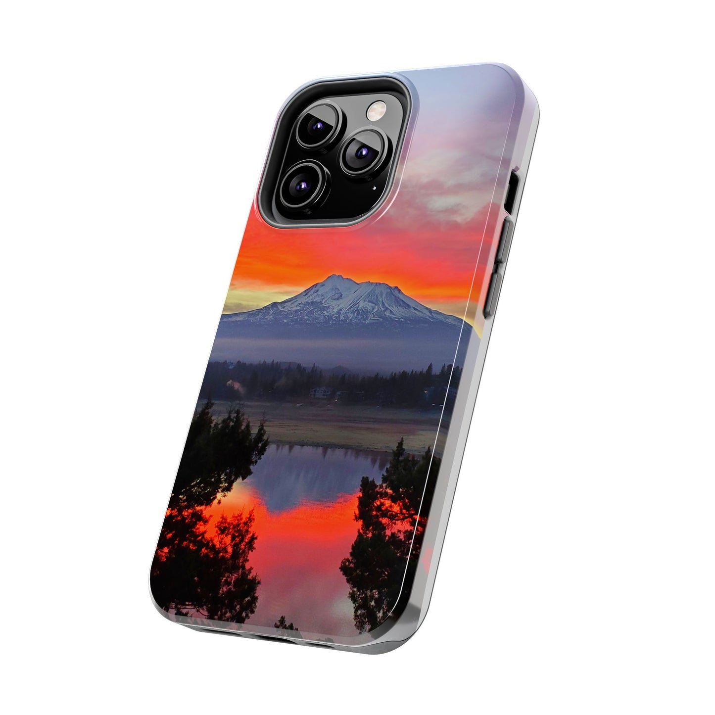 Mount Shasta Fiery Sunset Tough Phone Cases