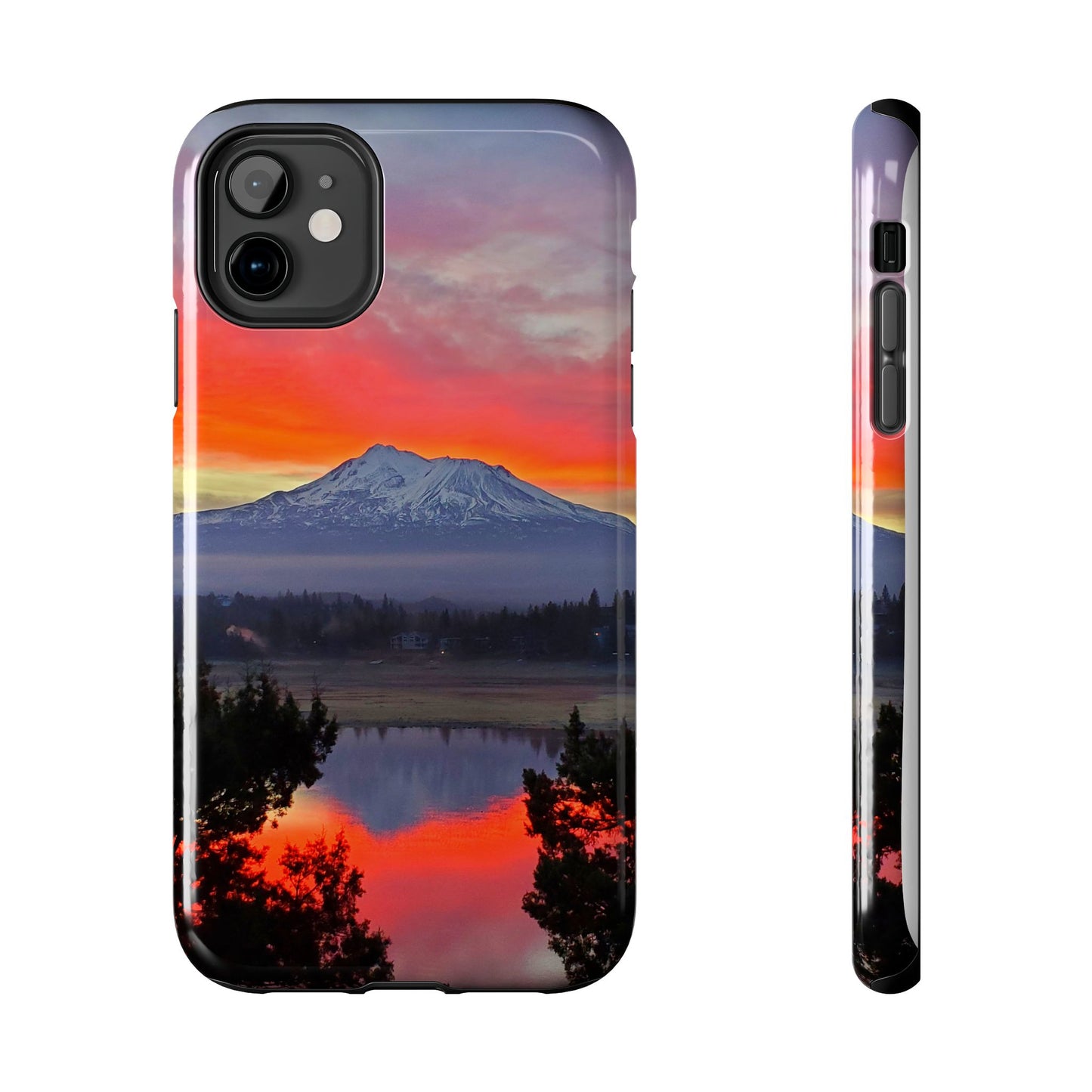 Mount Shasta Fiery Sunset Tough Phone Cases